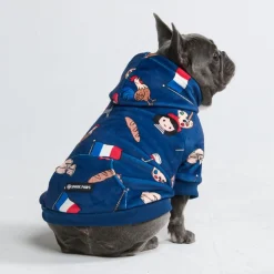 The France Dog Hoodie - Blue