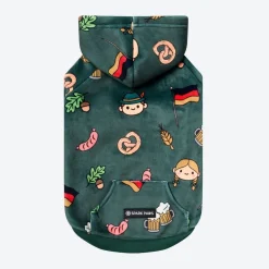 The Germany Dog Hoodie - Dark Green