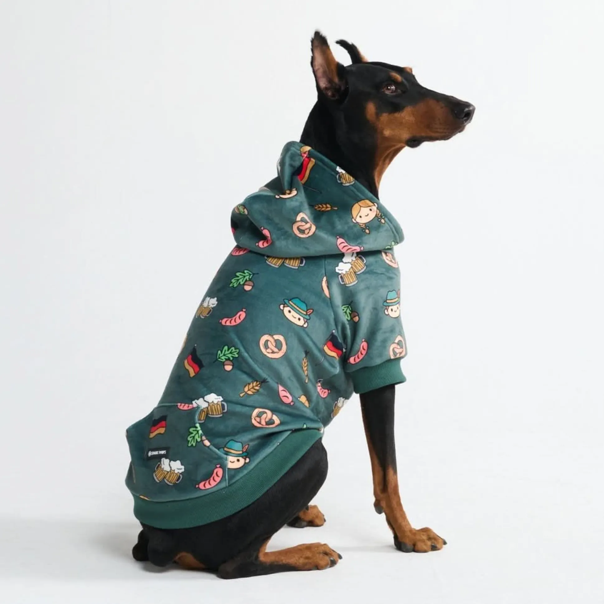 The Germany Dog Hoodie - Dark Green
