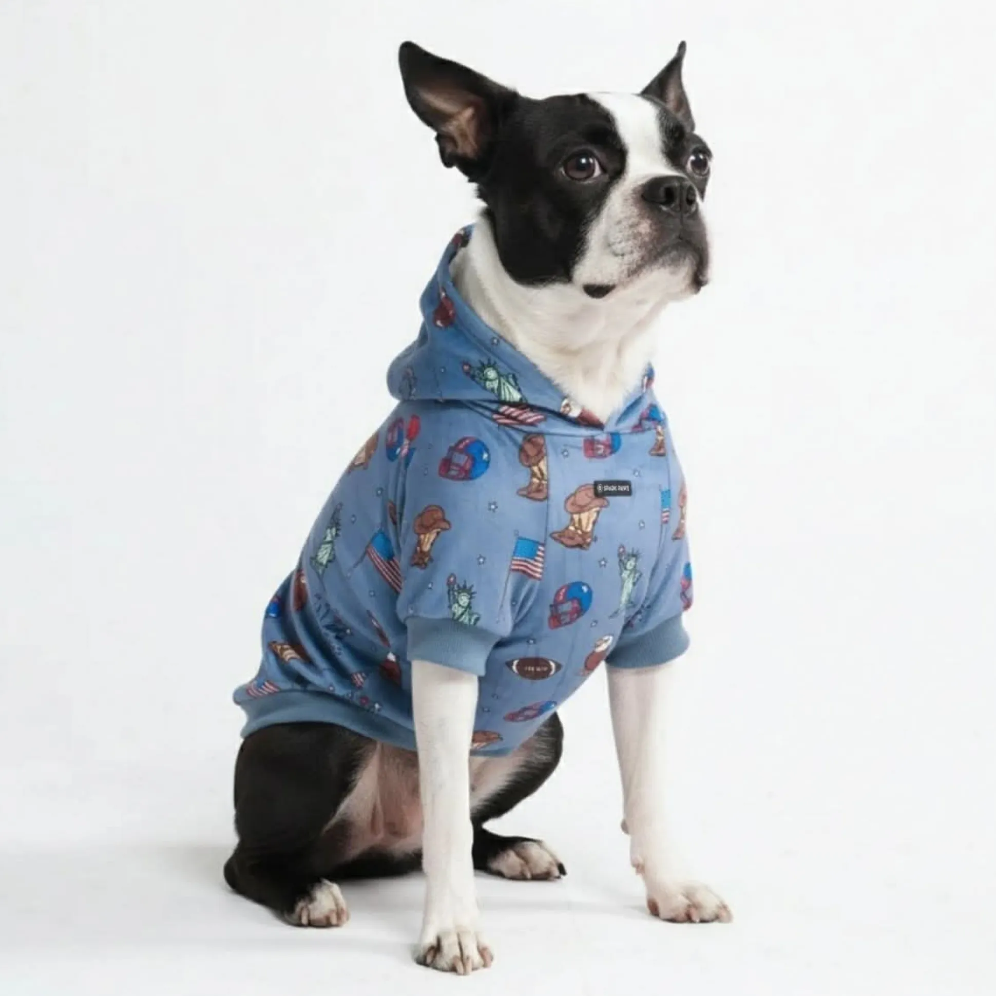 The USA Dog Hoodie - Blue