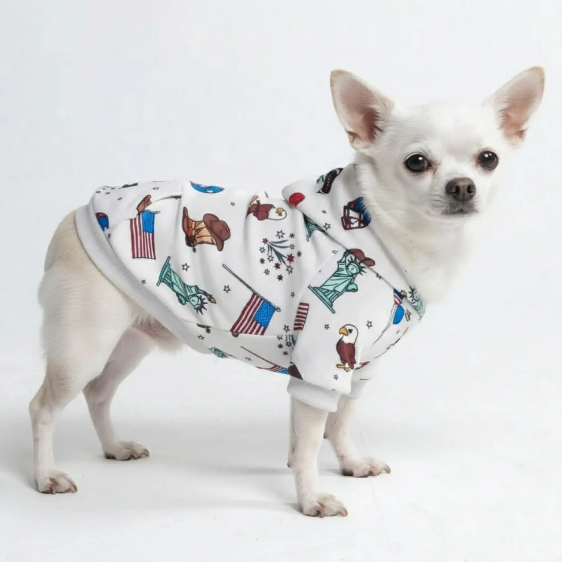 The USA Dog Hoodie - Grey