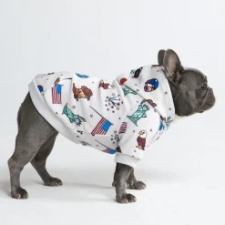 The USA Dog Hoodie - Grey
