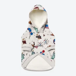 The USA Dog Hoodie - Grey