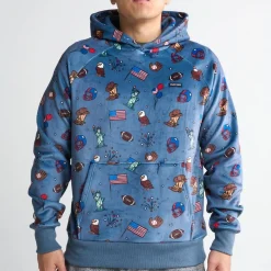The USA Human Hoodie - Blue