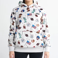 The USA Human Hoodie - Grey