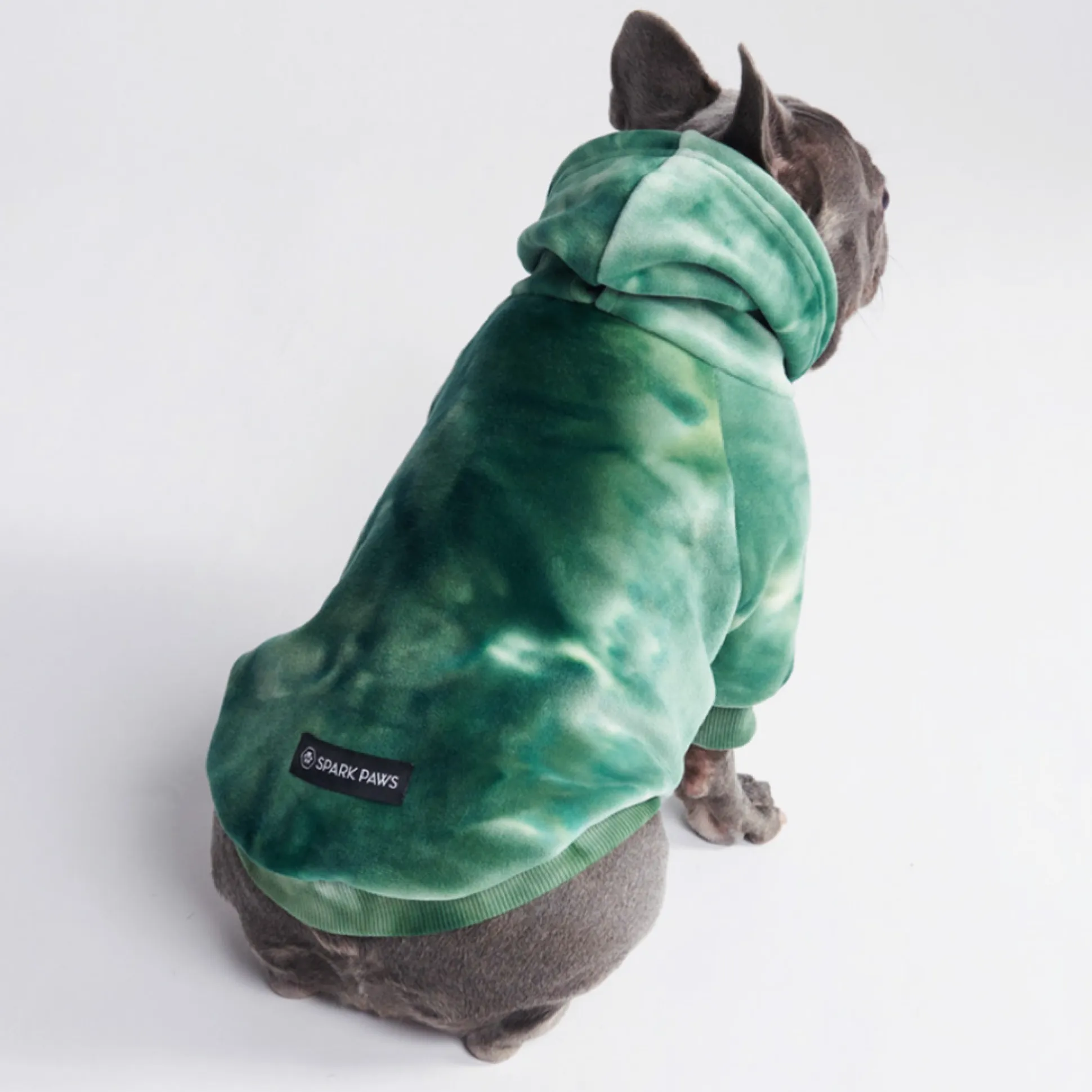 Velvet Dog Hoodie - Emerald Green