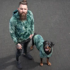 Velvet Dog Hoodie - Emerald Green