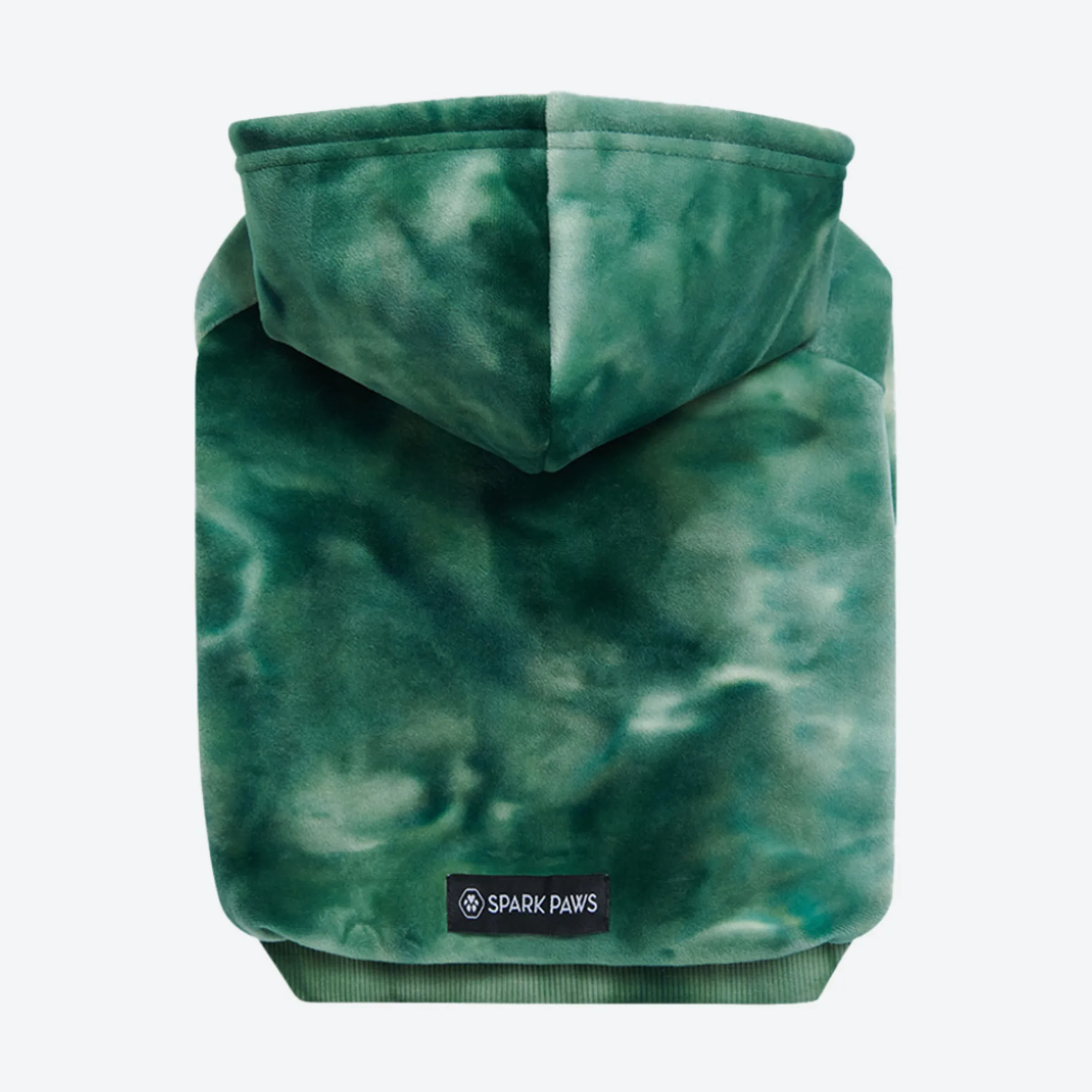 Velvet Dog Hoodie - Emerald Green
