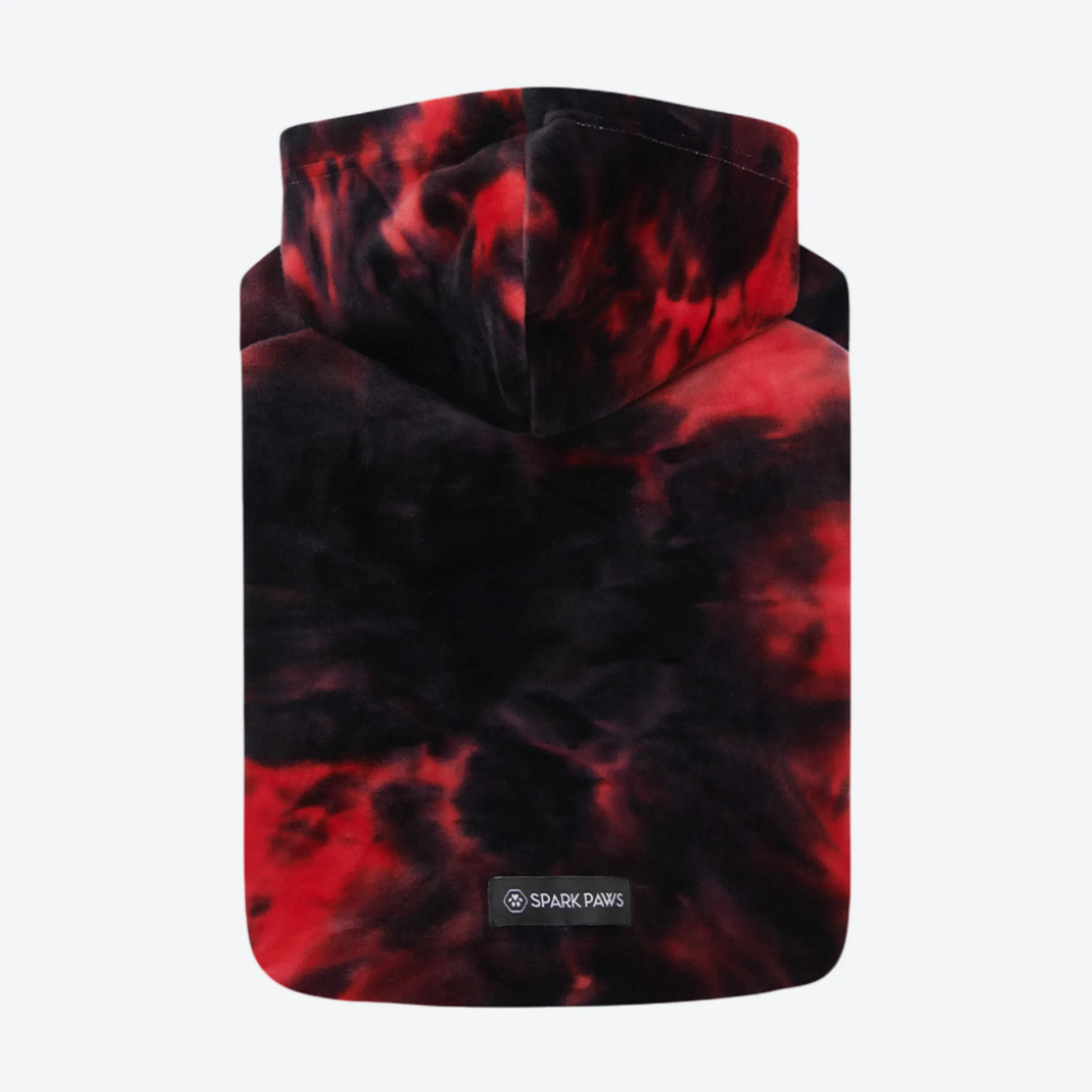 Velvet Dog Hoodie - Red & Black