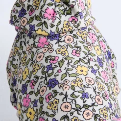Vintage Flower Human Hoodie - Light Grey
