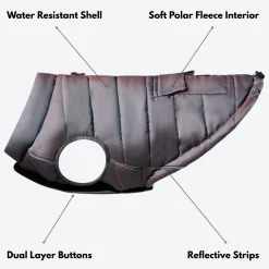 WarmShield Water-Resistant Jacket - Gunmetal Grey