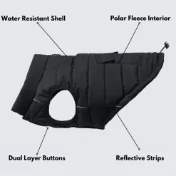 WarmShield Water-Resistant Jacket - Black