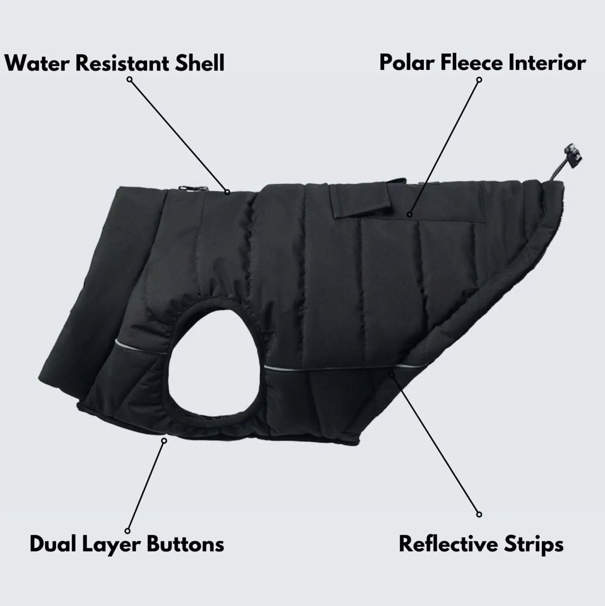 WarmShield Water-Resistant Jacket - Black