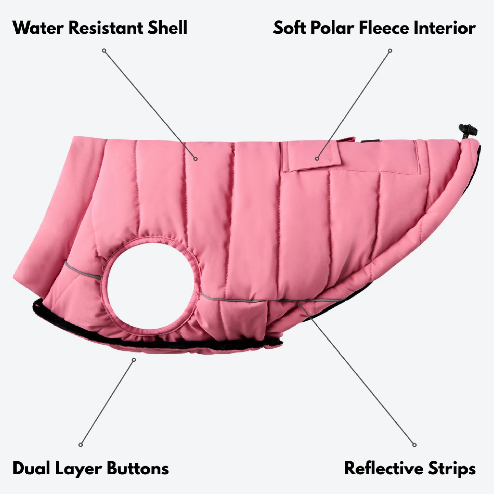 WarmShield Water-Resistant Jacket - Dusty Pink