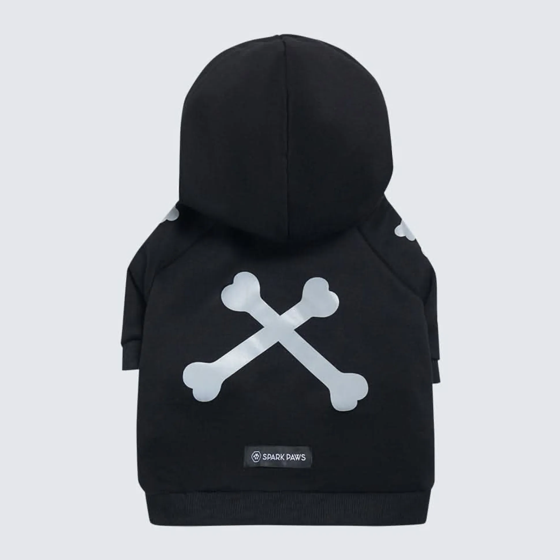 WOOF Dog Hoodie - Black & Reflective